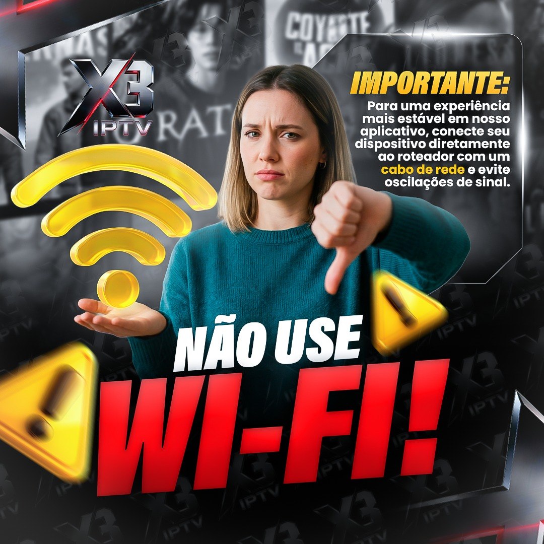 Dica: Não use Wi-Fi