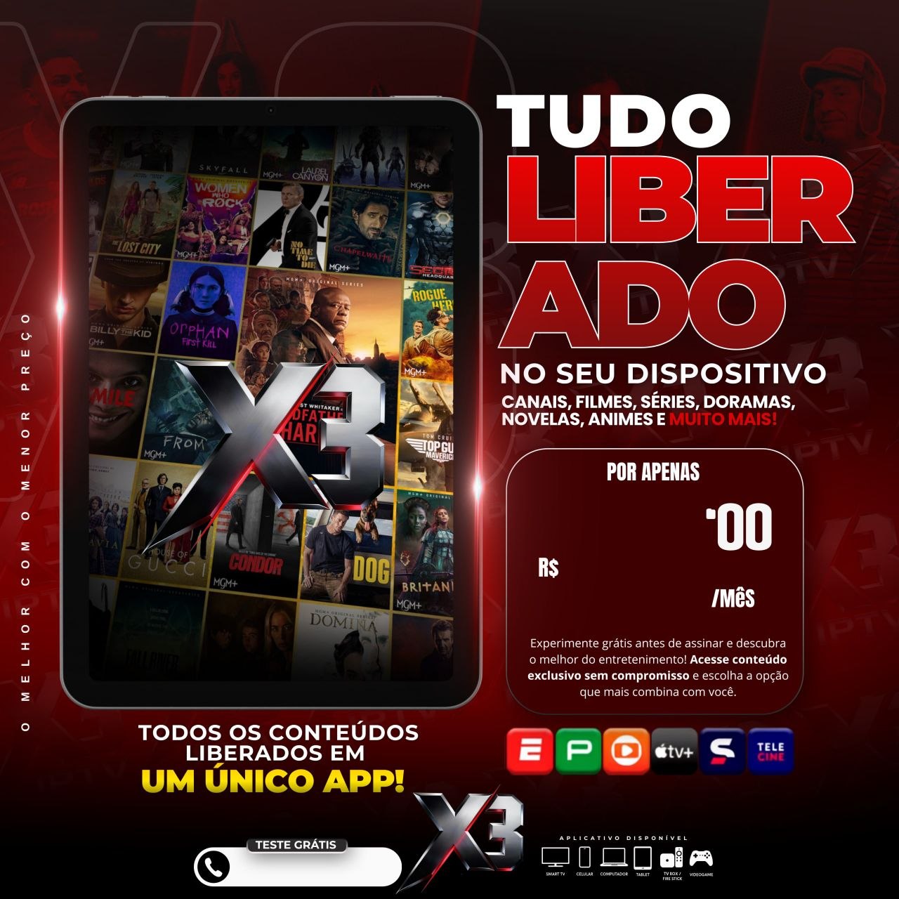 Tudo Liberado (Preço Editável)